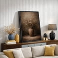 thumbnail image 4 of Framed Canvas Print Vintage Floral Wall Art Dark Academia Decorative for Living Room Bedroom - 24"x36" BLACK, 4 of 8