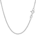 thumbnail image 1 of 14k White Gold Round Rolo Link Chain Necklace, 1.85mm, 20", 1 of 4