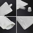 thumbnail image 5 of Muka 50 Pcs White Plastic Liquid Pouch, Reclosable Spout pouch with funnel, Liquor Flasks for Wine, Milk, Juice Package (3.25 OZ, 100 ML), 5 of 5