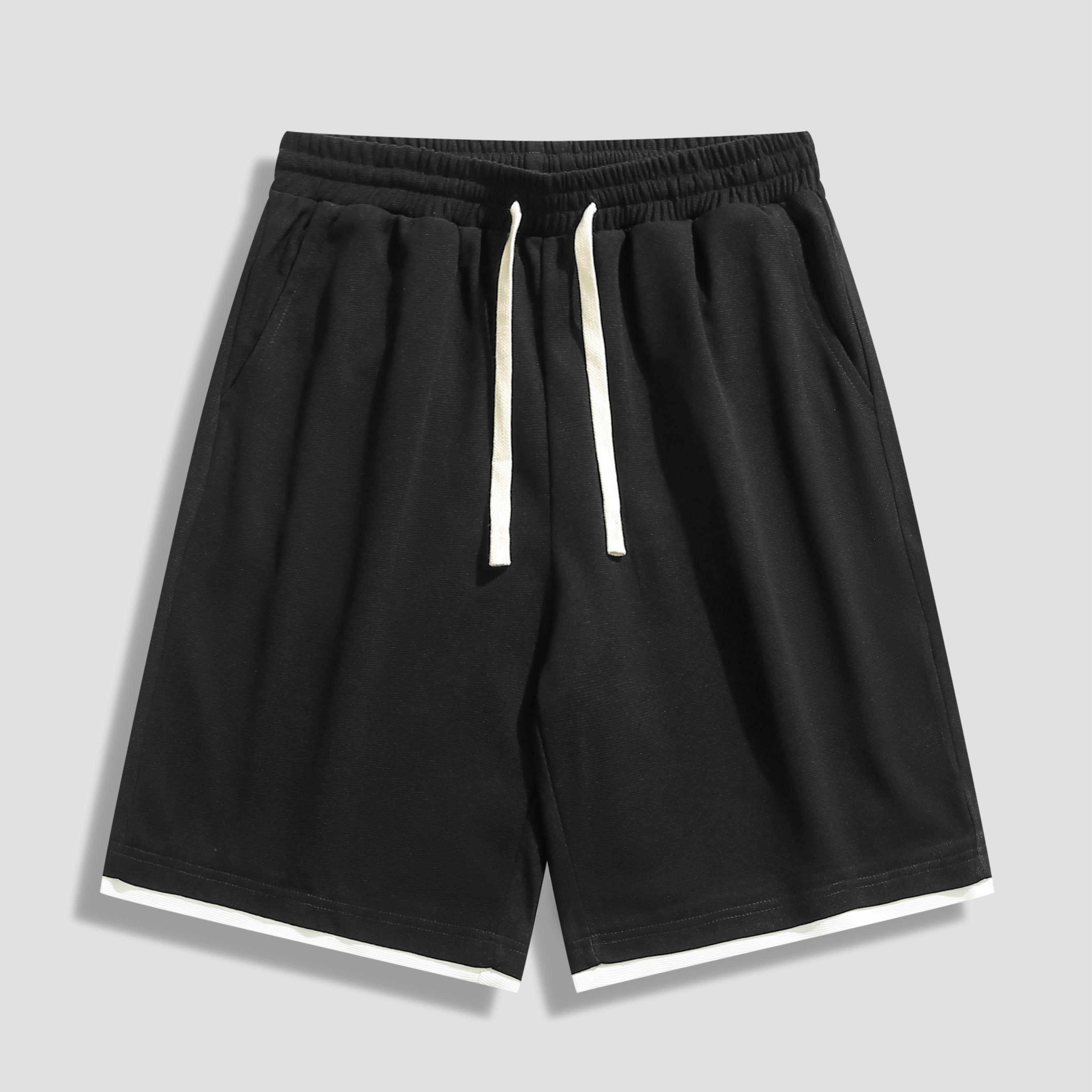 Vafful Mens Athletic Gym Shorts 9" Elastic Waist Casual Pajama Pocket