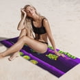 thumbnail image 5 of Lsque Geometry Dash Pattern Microfiber Bath Beach Towel Silver Fox Velvet Beach Towel Oversized Quick Dry Absorbent for Pool Swimming Bathroom 27.5x55in, 5 of 5
