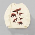 thumbnail image 2 of GBSYEWXS Little Boys Sweatshirt Long Sleeve Crew Neck Dinosaur Print Tops Fall No Relaxed Pullover Shirts Child Size 3-4 Years, 2 of 6