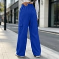 thumbnail image 5 of ClodeEU Women Elastic High Waist Wide Leg Sweatpants ,Casual Loose Pant with Pcokets ,Women's Plus XXL, 5 of 9