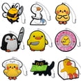 thumbnail image 2 of 1/7/9/11/30PCS PVC Funny Animal Keychain Cute Duck Cows Cats Bee Keyring Key Frogs Dog Pig Bag Key Chain Handbag Accessory tzw, 2 of 7