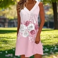 thumbnail image 6 of Gamivast Women Beach Dress Floral Print V-Neck Sleeveless A Line Tank Dress Summer Loose Fit Casual Daily Party Swing Fashion Flowy Sun Dress Gown, 6 of 6