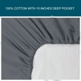 thumbnail image 2 of Unique Bargains 15" Deep Pocket Cotton Solid Fitted Sheet Dark Gray Full, 2 of 8