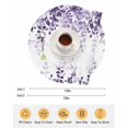 thumbnail image 6 of 15 Inch Round Placemats Set of 4, Purple Non Slip Heat Insulation PP Table Mats, Eucalyptus Leaves Washable Place Mats for Kitchen Dining Party Table Decor, 6 of 7