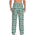 thumbnail image 3 of Uemuo Dachshund Dog Puppy Pattern Men's Wide Leg Palazzo Lounge Pants with Pockets Light Weight Loose Comfy Casual Pajama Pants-Medium, 3 of 9