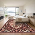 thumbnail image 3 of ODIKA 6' x 9' Machine Washable Non-Slip Area Rug, oriental floral High Traffic Rug, Black, 960062, 3 of 7