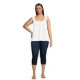 Terra & Sky Women's Plus Size High Rise Pull On Capri Jeggings, 2Pack