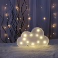 thumbnail image 3 of Luz de noche LED en forma de nube a batería, lámpara de escritorio decorativa para niña, habitación de bebé, suministros para fiestas infantiles, regalo de cumpleaños (blanco), 3 of 5
