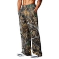 thumbnail image 5 of Havenx Camo Sweat Pants for Men Wide Leg Dry Leaf Print Elastic Waist Sweat Pant with Pockets Open Bottom Camouflage Bottoms Loose Fit Y2k Workout Athletic Soft Clothing,Coffee M, 5 of 7