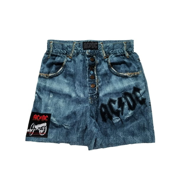 ACDC AC/DC Mens Denim Jeans Print Knit Boxers Boxer Shorts Walmart