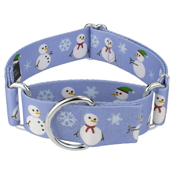 Country Brook Petz - Snowman Martingale Dog Collar - Christmas Collection with 8 Festive Designs
