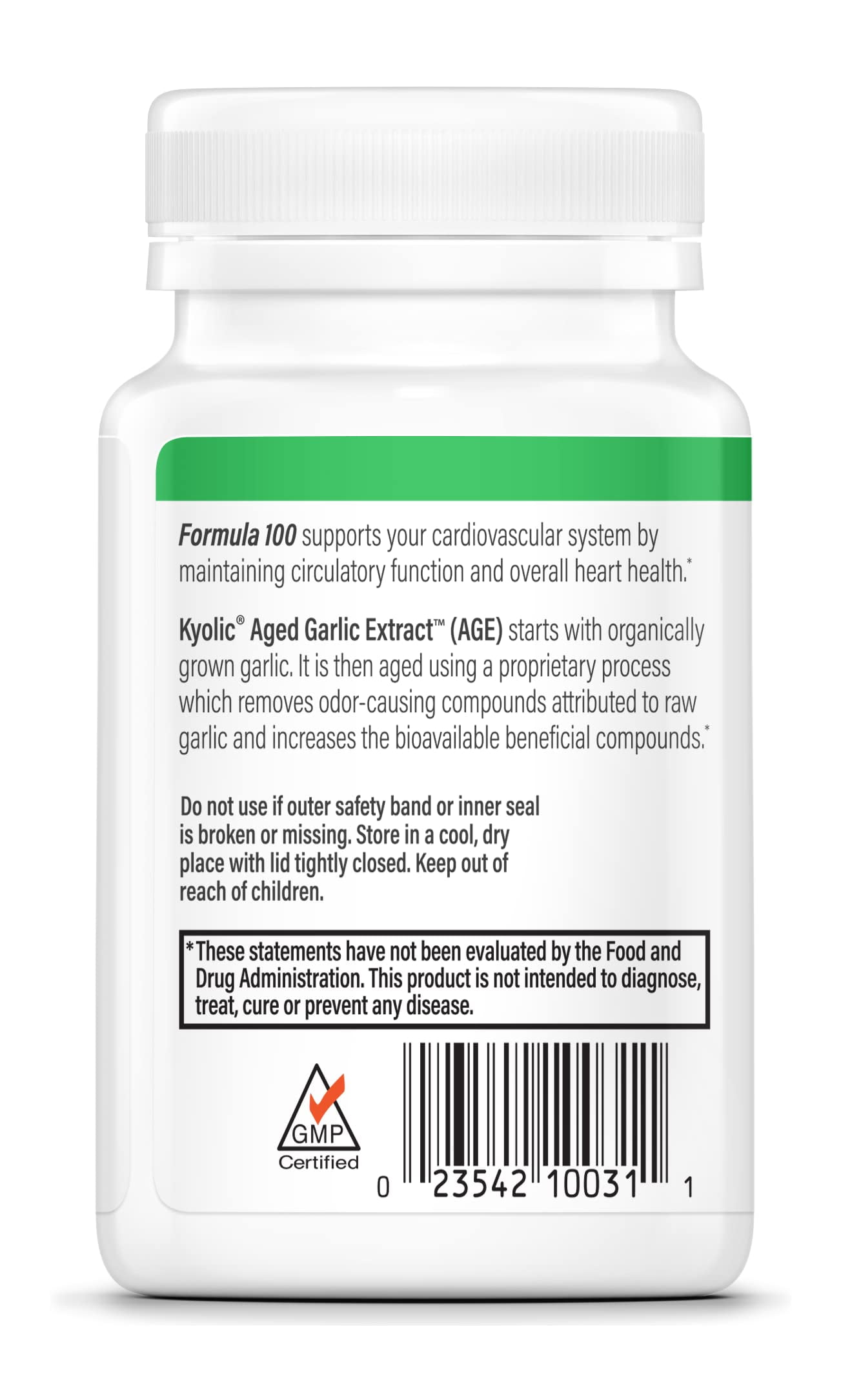 Kyolic Aged Garlic Extract Formula 102, Cleanse & Digestion*, Ginger and Enzyme Complex, 100 Vegetarian Tablets