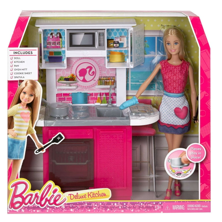 Barbie kitchen best sale set walmart