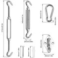 thumbnail image 2 of Whataatahia Kit de herrajes para toldo, acero inoxidable, resistente a la oxidación, para patio al aire libre, rectangular/cuadrado, soporte para toldo, 2 of 8
