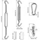 thumbnail image 2 of Whataatahia Kit de herrajes para toldo, acero inoxidable, resistente a la oxidación, para patio al aire libre, rectangular/cuadrado, soporte para toldo, 2 of 8