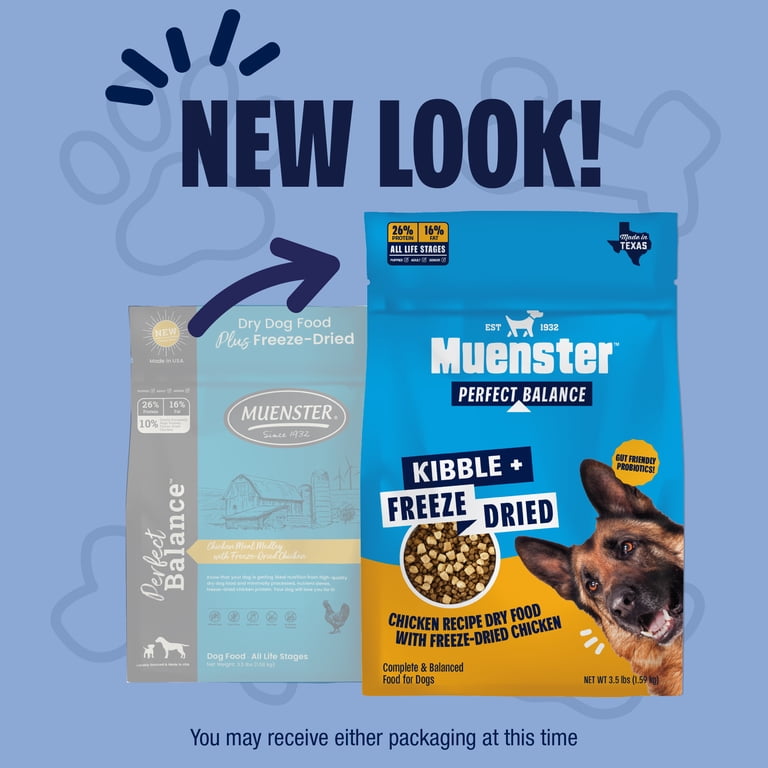 Muenster Perfect Balance Chicken Kibble with Freeze-Dried Bites, 3.5 lb photo 2