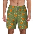 thumbnail image 2 of Goofa Squirrel And Nuts Printed Men's Swim Trunks Board Shorts Quick Dry Mens Swimming Trunks with Compression Liner,Breathable Fit Hawaii Beach Shorts-Small, 2 of 9