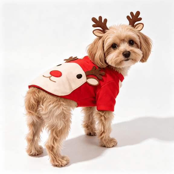 Dogs Christmas Shirts Clothes Pet Santa Suit Puppy Outfits Funny T-Shirt for Small Dogs and Cats Christmas Holiday Festival Party