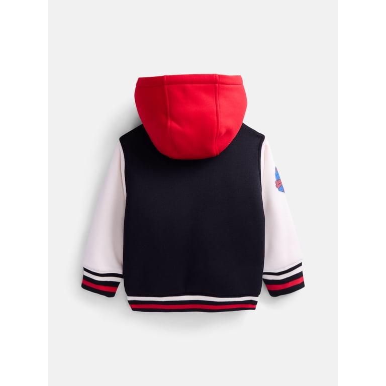 Spider-Man Colorblock Full-Zip Hooded Varsity Jacket photo 2
