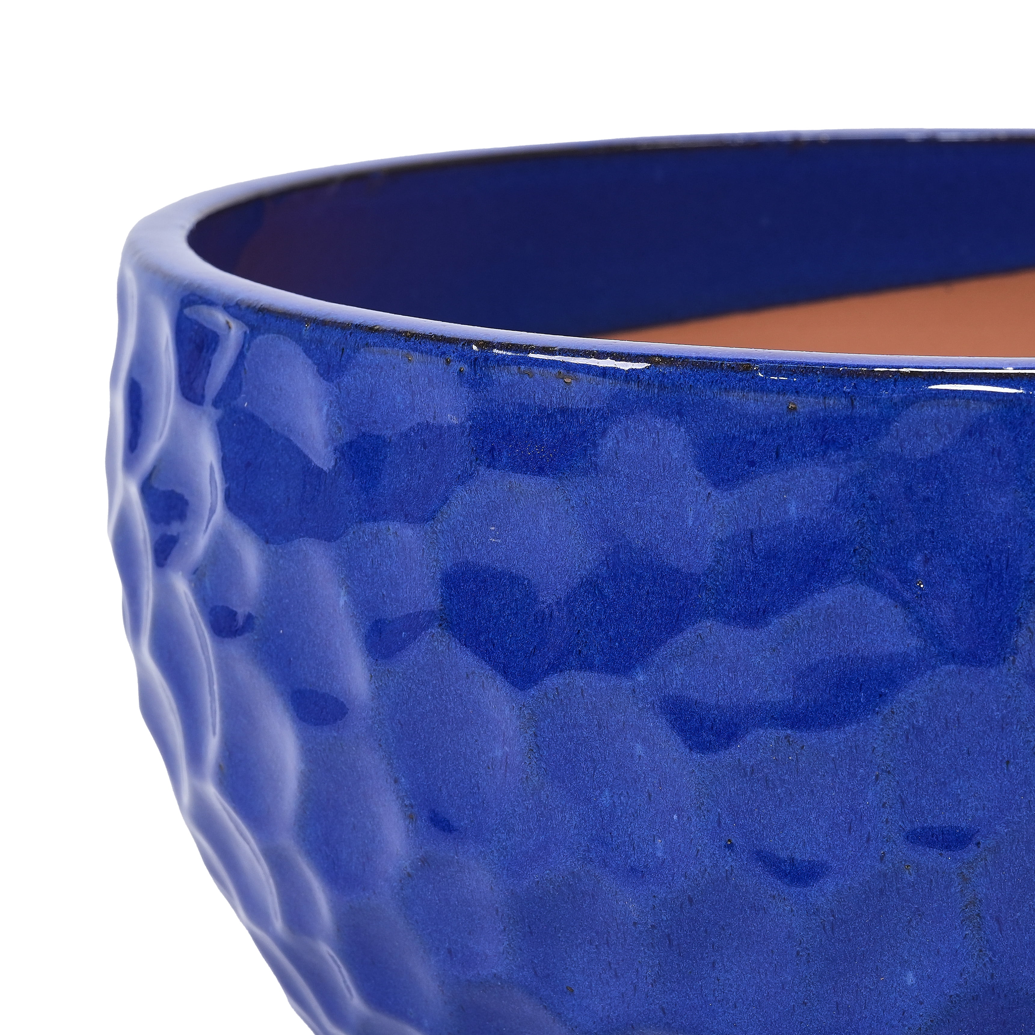 MAYEERTY 3 Pack Ceramic Planter Pot, Planter for Indoor Outdoor Patio, Garden, Antique Blue
