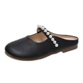 thumbnail image 1 of Heiheiup Women Casual Shoes New Pattern Spring And Summer Fashion Pearl Decoration Square Heel Comfortable Solid Color Sandals, 1 of 7