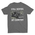 thumbnail image 2 of Camo American Flag Truck Driver Veteran Trucker Unisex T-Shirt, 2 of 8