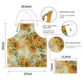 thumbnail image 7 of Light Blue Sunflower Pattern Apron-Garden Aprons for Women with Pockets-Cotton Linen Waterproof Kitchen Cooking Gardening Aprons Adjustable for Kitchen,Cooking,BBQ and Salon 33x27 Inch, 7 of 7