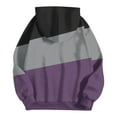 thumbnail image 3 of BODOAO Women's Full Zip Up Hoodie Fall Jacket Oversized Sweatshirt Zipper Long Sleeve Tops Color Block Long Sleeve Hooded Sweatshirts with Pockets Jacket Coat for Women Purple S, 3 of 4