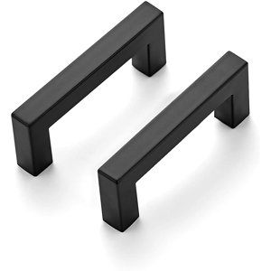 Ravinte 10-Pack Matte Black Cabinet Pulls, 3" Hole Center