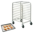 thumbnail image 4 of KFFKFF 10 Sheet Commercial Bun Pan Rack Kitchen Aluminum Baking Racks Brake Wheel, 4 of 8
