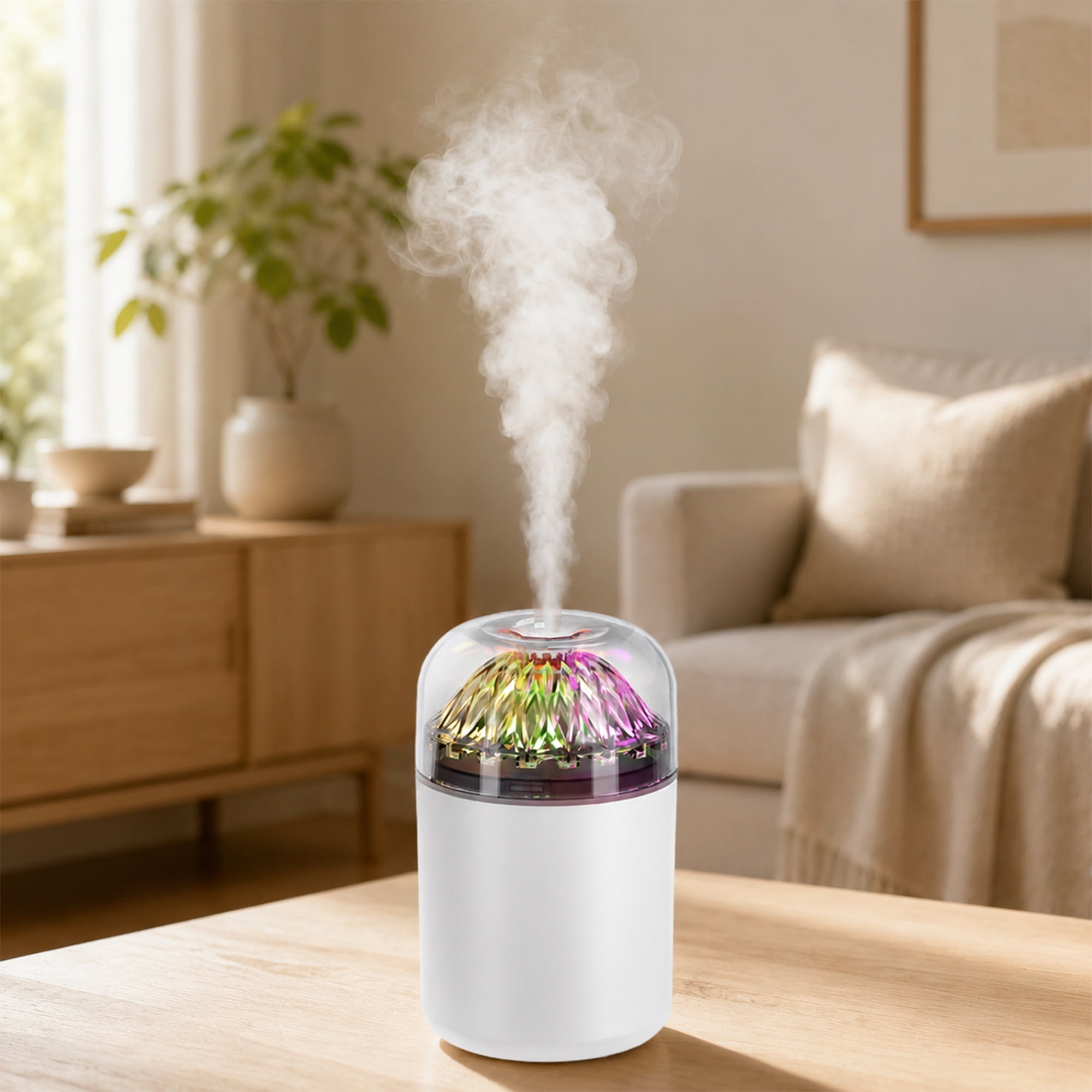 Volivo USB Ultrasonic Humidifier, 180 ml Portable Cool Mist Air Humidifier for Room Home, White