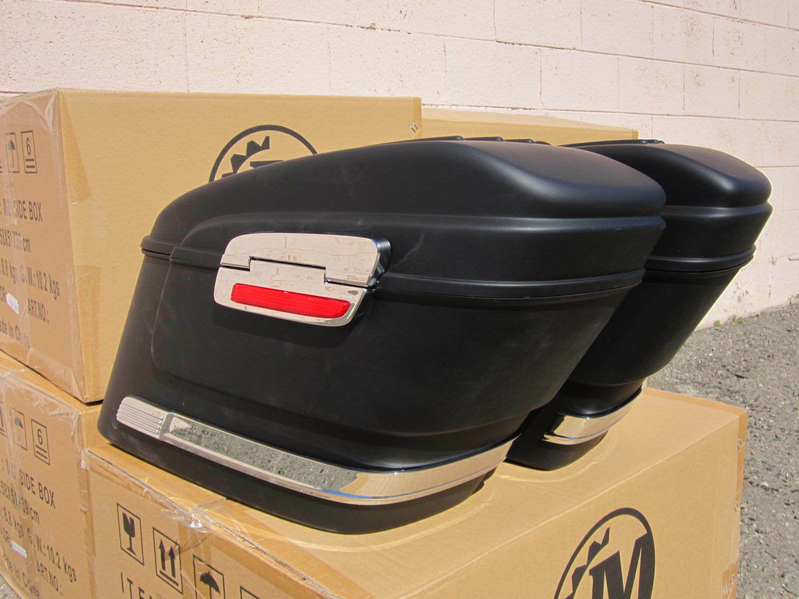 Matte Black Hard Saddlebags for Honda Suzuki Liberia Ubuy