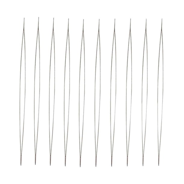 10 agujas de coser con hilo, de ojo grande, para abalorios, herramienta manual para manualidades, de acero inoxidable, plegables, para bordar y hacer cuentas.