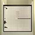 thumbnail image 2 of Arizona Shower Door ET16657BNCLR 57.38 x 66 in. ETE Euro Tub Enclosure Shower Door with Showerhead Right - Brushed Nickel, 2 of 6