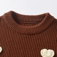 thumbnail image 4 of TSHXS Boys Sweaters Little Boys Girls Soft Textured Heart Knit Top For Kindergarten All Day Indoor Crawling Play(7-8 Years,Coffee), 4 of 8
