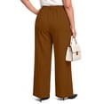 thumbnail image 6 of Gleelist Women's Plus Size Dress Pants High Waist Wide Leg Work Pants Flowy Business Casual Palazzo Slacks Trousers with Pockets(XL-5XL), 6 of 6