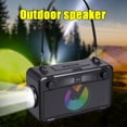 thumbnail image 4 of ¡Compra Inteligente!, Radio portátil con subwoofer FM y luces LED para exteriores, con Bluetooth y sonido solar, estéreo de alto volumen Akmoler, 4 of 7