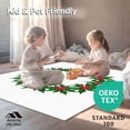 thumbnail image 4 of ODIKA 5'x7' Machine Washable Non-Slip Area Rug, Holly Berry Wreath Seasonal Celebration Floor Covering High Traffic Rug with Pad, Green, 505527, 4 of 8