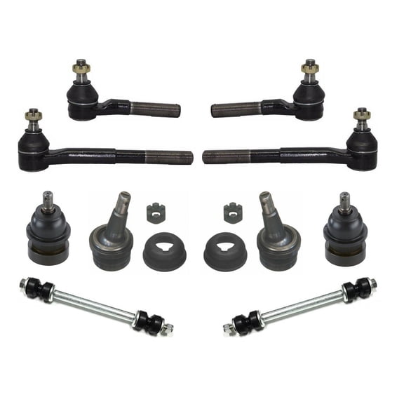 10 Pc Front Suspension Kit Inner & Outer Tie Rod Ends Upper & Lower Ball Joints Sway Bar End Links Fits select: 1994-1999 DODGE RAM 1500