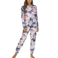 thumbnail image 1 of Conjunto de pijama para mujer Tie Dye suelto, cómodo y elegante, ropa de dormir de 2 piezas, pantalones superiores, ropa de dormir, 1 of 6