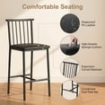 thumbnail image 3 of Lofka 3-Piece Small Dining Table Set for 2 with 3 Storage Shelves, Compact Kitchen Table for Small Spaces, Black, 3 of 9