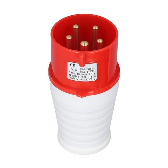 Conector industrial, 5PIN 32A Enchufe industrial I Conector impermeable Enchufe de alimentación industrial Estética elegante
