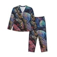 thumbnail image 1 of Fotbe Rainbow Astronaut Space Landscape Conjunto de Pijama de Manga Larga para Mujer con Estampado, Ropa de Dormir de 2 Piezas, Conjunto de Casa Suave y Cómodo con Bolsillos-XX-Large, 1 of 7