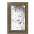 thumbnail image 2 of ArtToFrames 7" x 12" Ornate Silver with Bead Picture Frame, 7x12 inch Silver Wood Poster Frame (WOM-5076), 2 of 7