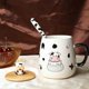 thumbnail image 4 of Cute Cow Coffe Mug with Cover and Spoon, Ceramic Cow Coffee mug, 420ml Kawaii Cow Mugs, 3D Animal Cow Mug Prefect Gifts For Boys Girl Women Kid (Soaki, 4 of 4