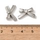 thumbnail image 3 of Rack Plating Alloy Beads Cadmium Free & Nickel Free & Lead Free Bowknot Platinum 11x17.5x4mm Hole: 1.8mm, 3 of 3