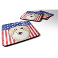 thumbnail image 1 of Posavasos de espuma multicolor Caroline's Treasures BB2142FC con Bandera americana y perro salchicha, 1 of 1